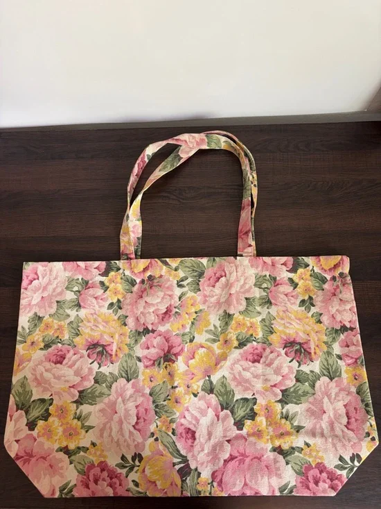 Sezane London Boutique Floral Garden Tote Bag 100% Cotton Shopping Tote NWOT - Picture 3 of 6